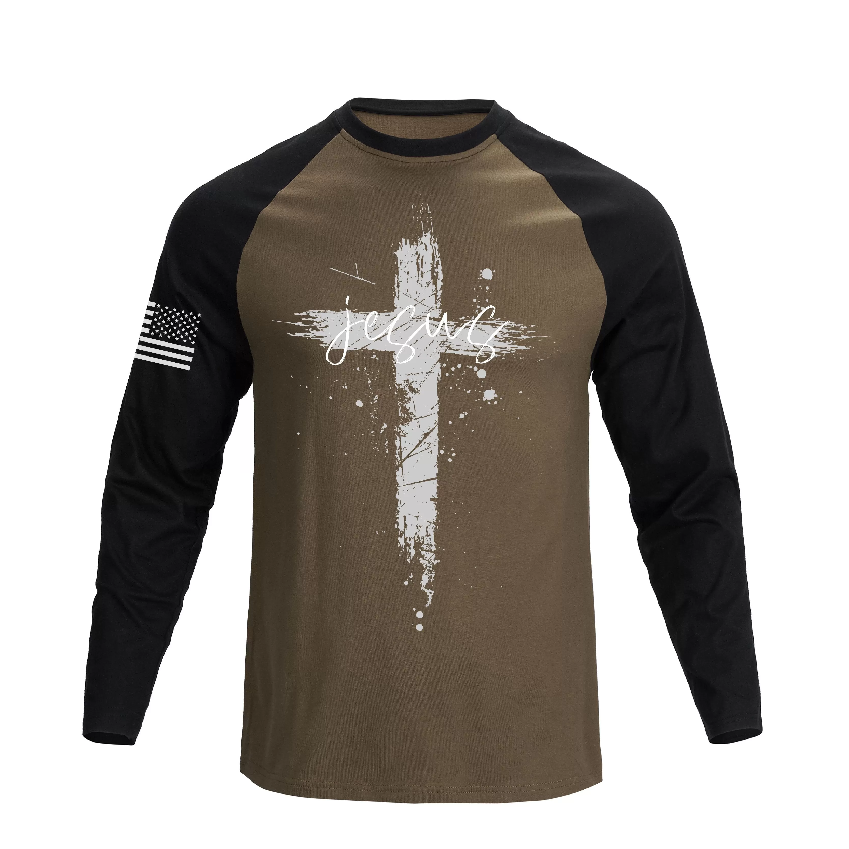 CROSS RAGLAN GRAPHIC LONG SLEEVE T-SHIRT