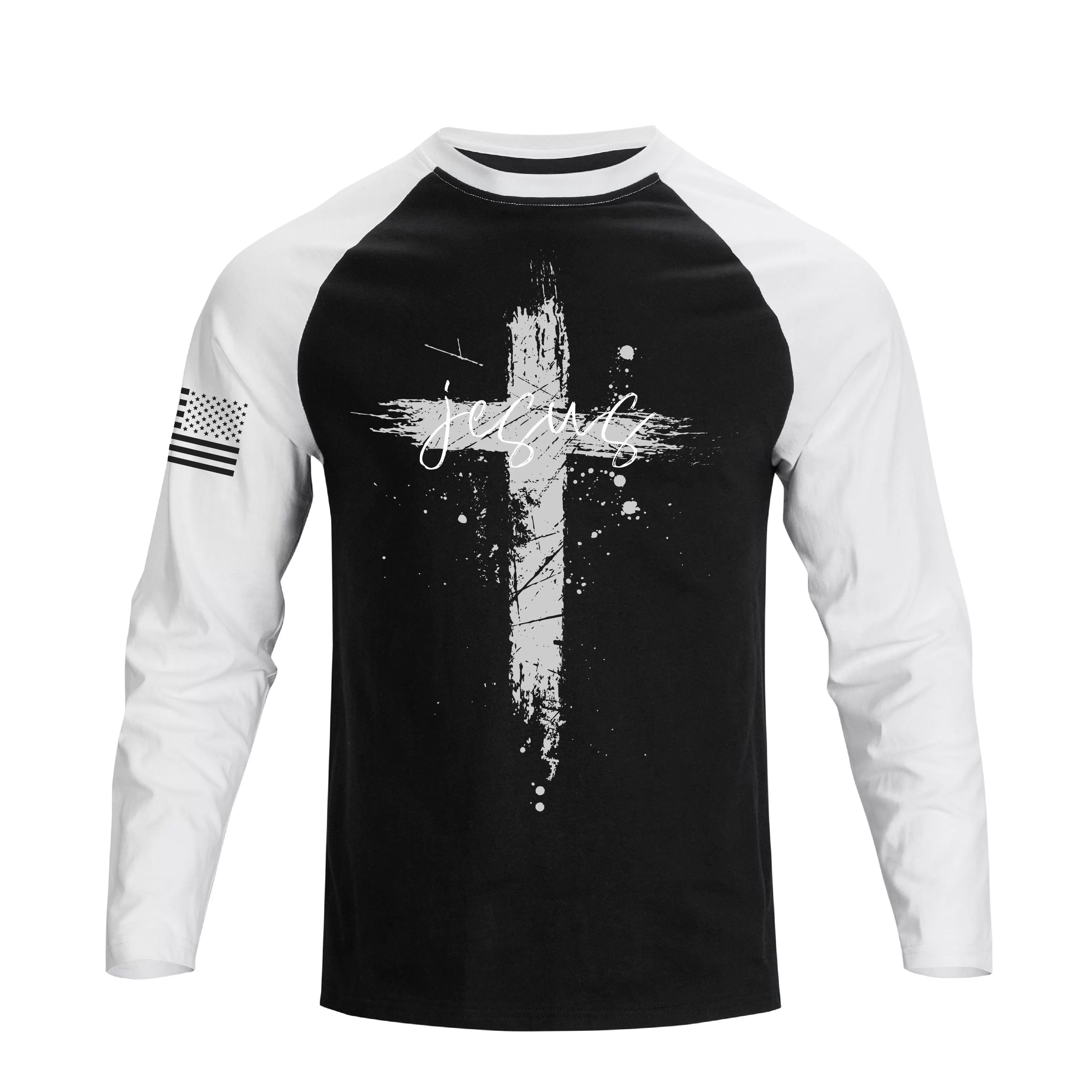 CROSS RAGLAN GRAPHIC LONG SLEEVE T-SHIRT