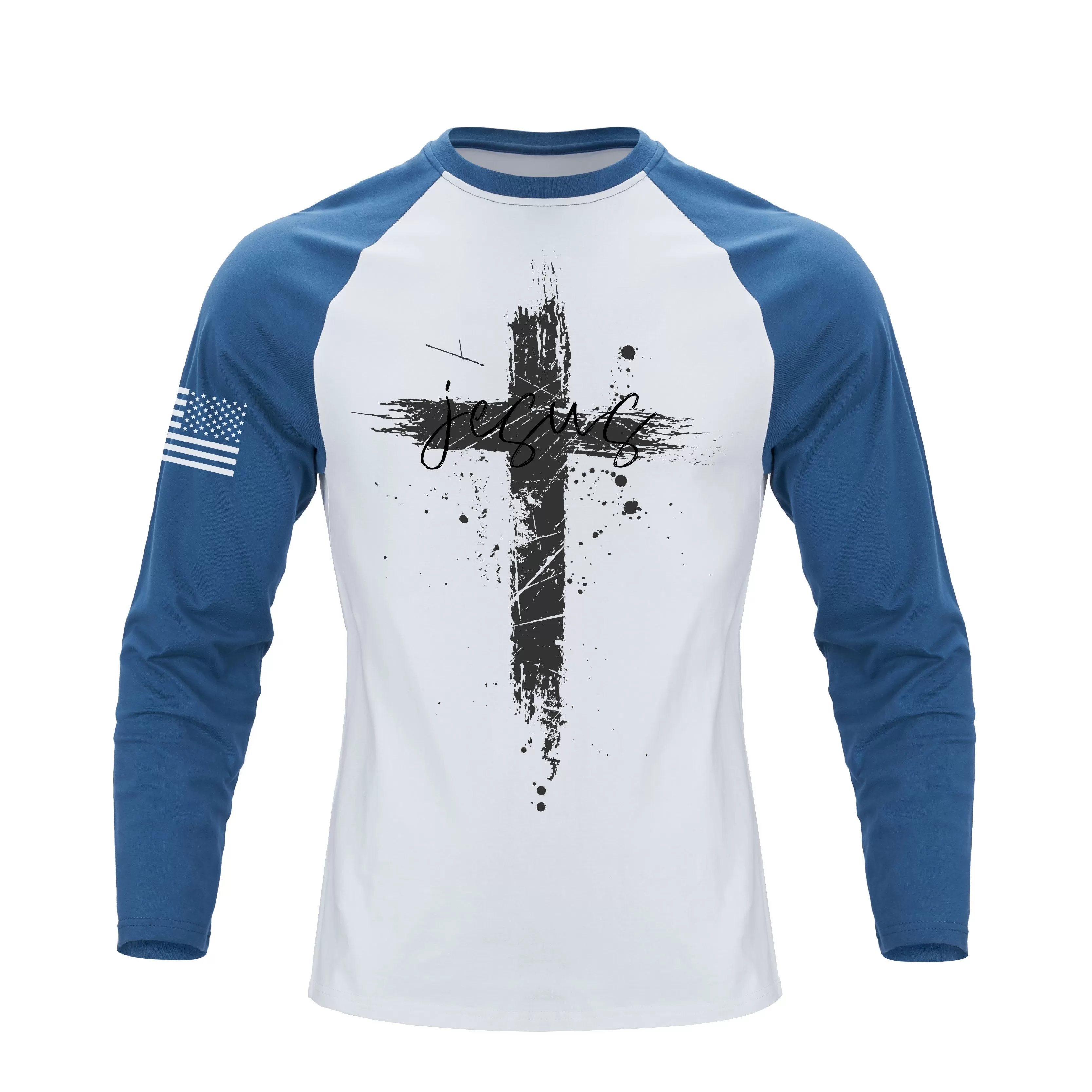 CROSS RAGLAN GRAPHIC LONG SLEEVE T-SHIRT