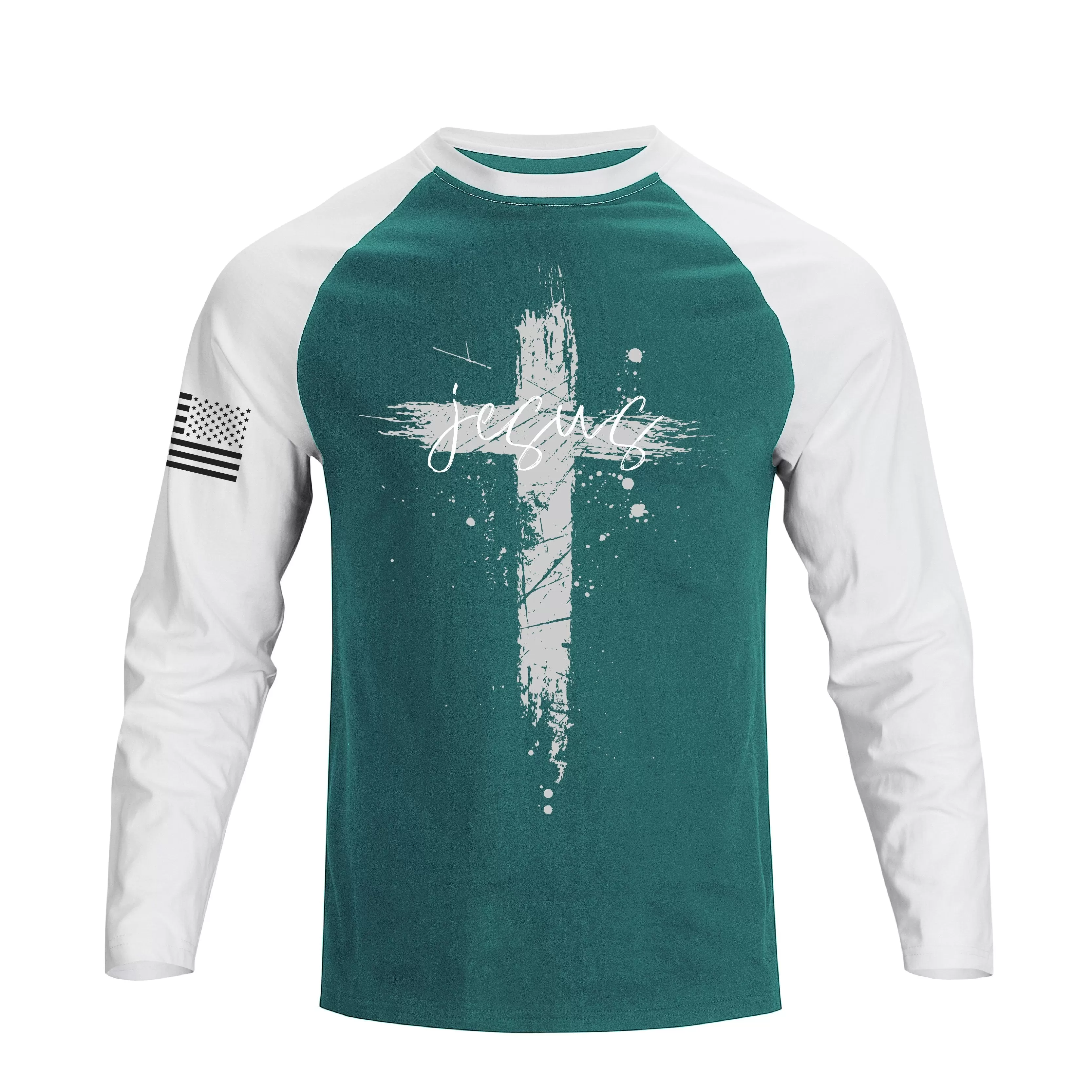 CROSS RAGLAN GRAPHIC LONG SLEEVE T-SHIRT