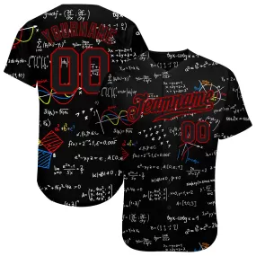 Custom 3D Pattern Design Math Authentic Baseball Jersey