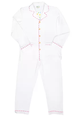 Dads Classic White PJ Pants Set