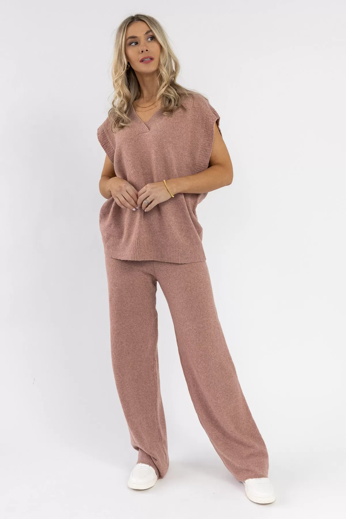 Darcy Mauve Sweater Set - Final Sale