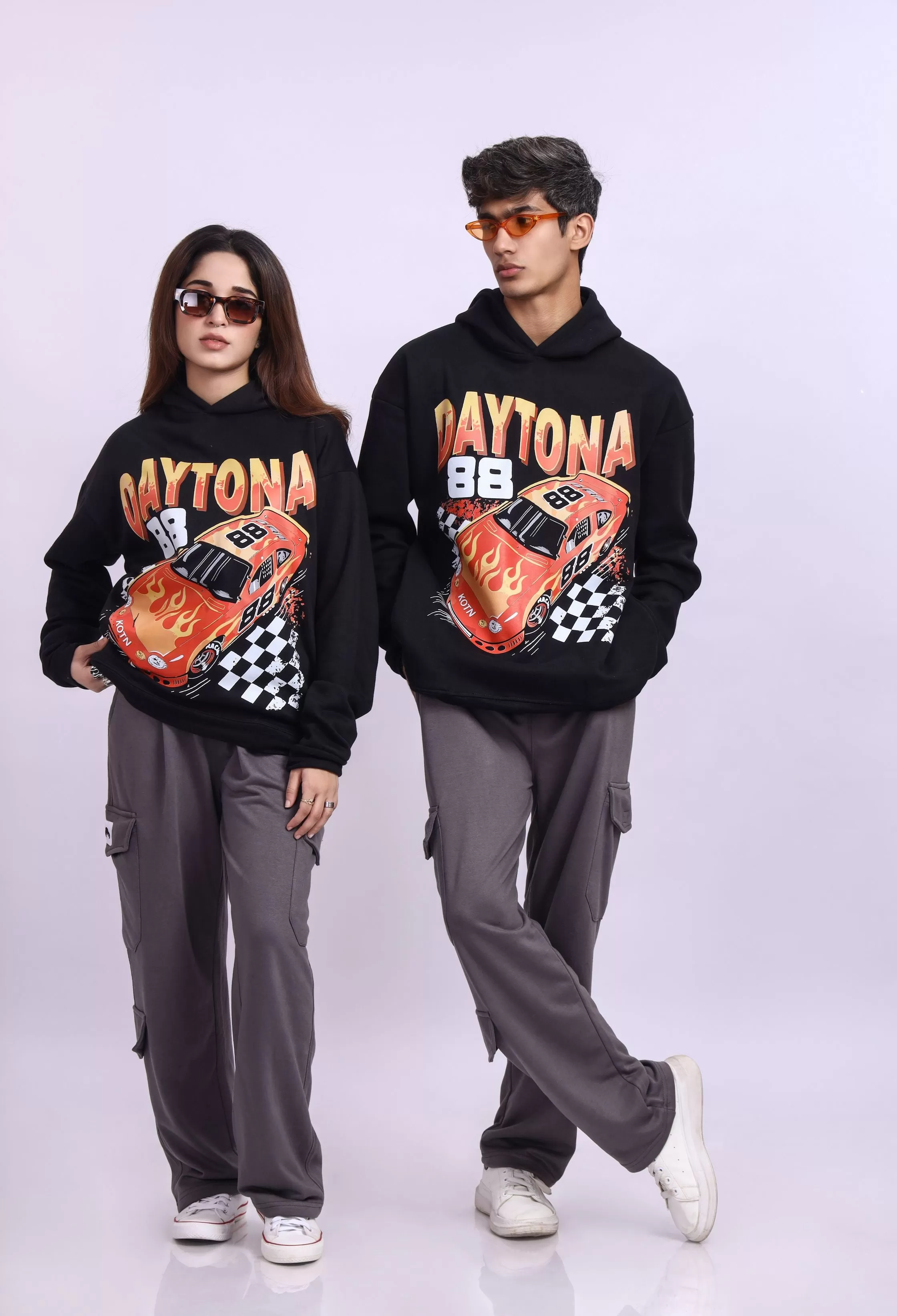 Daytona Black Oversized Hoodie