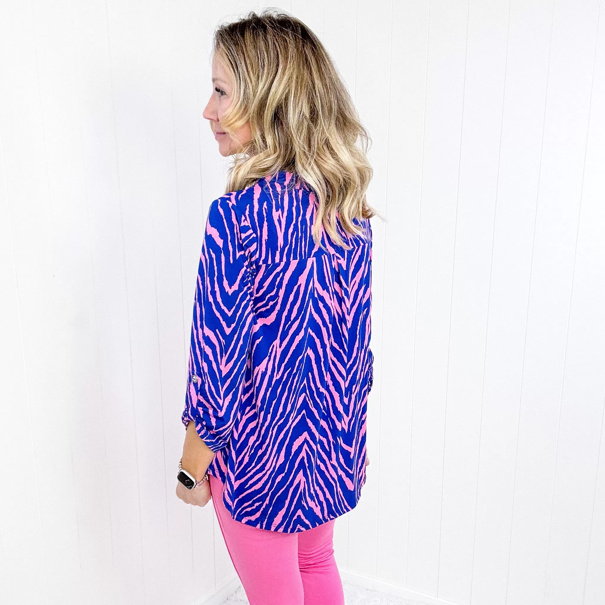 Dear Scarlett Ziggy Wild Pink and Blue Lizzy Top