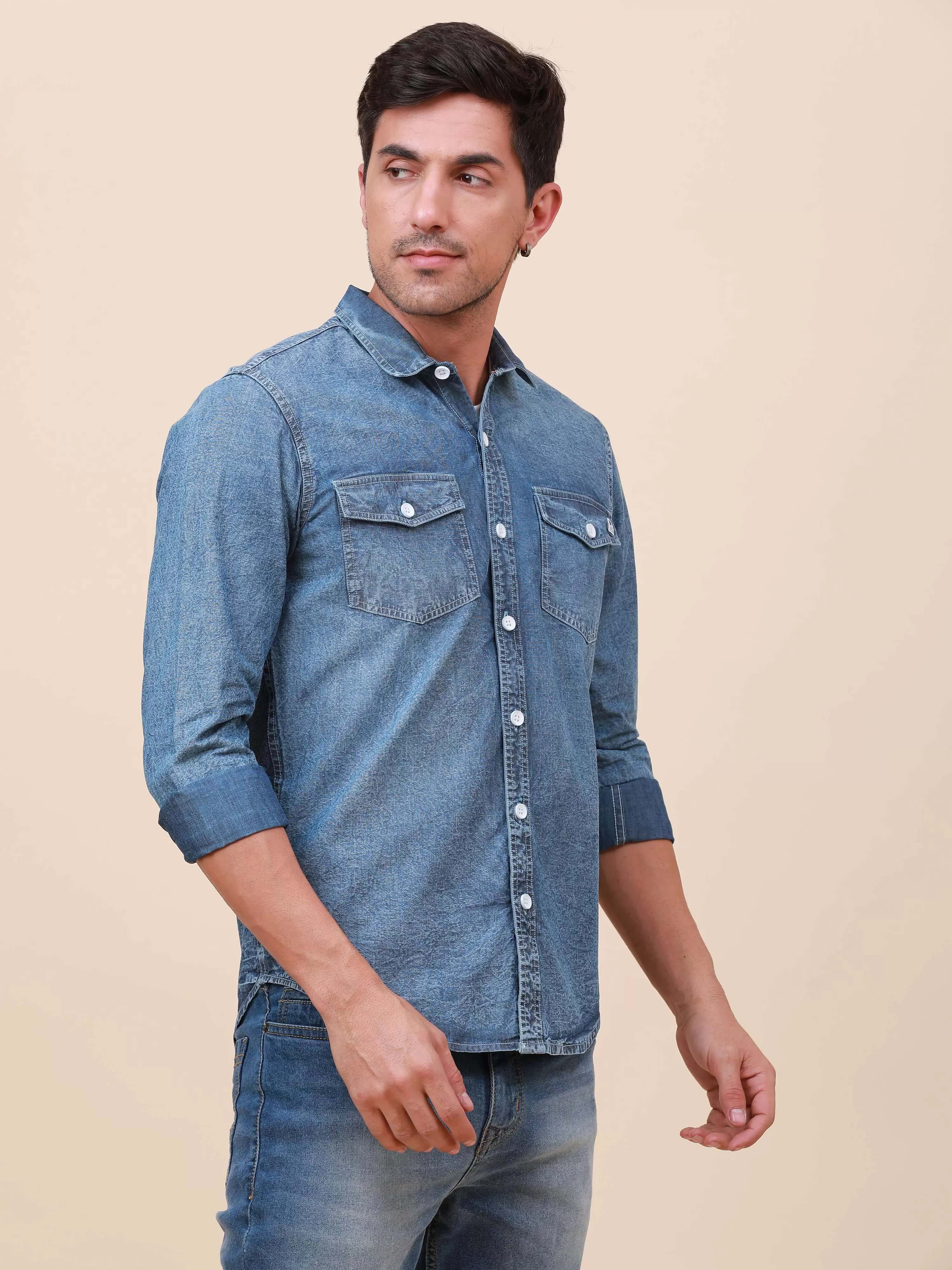 Denim Double Pocket Shirt