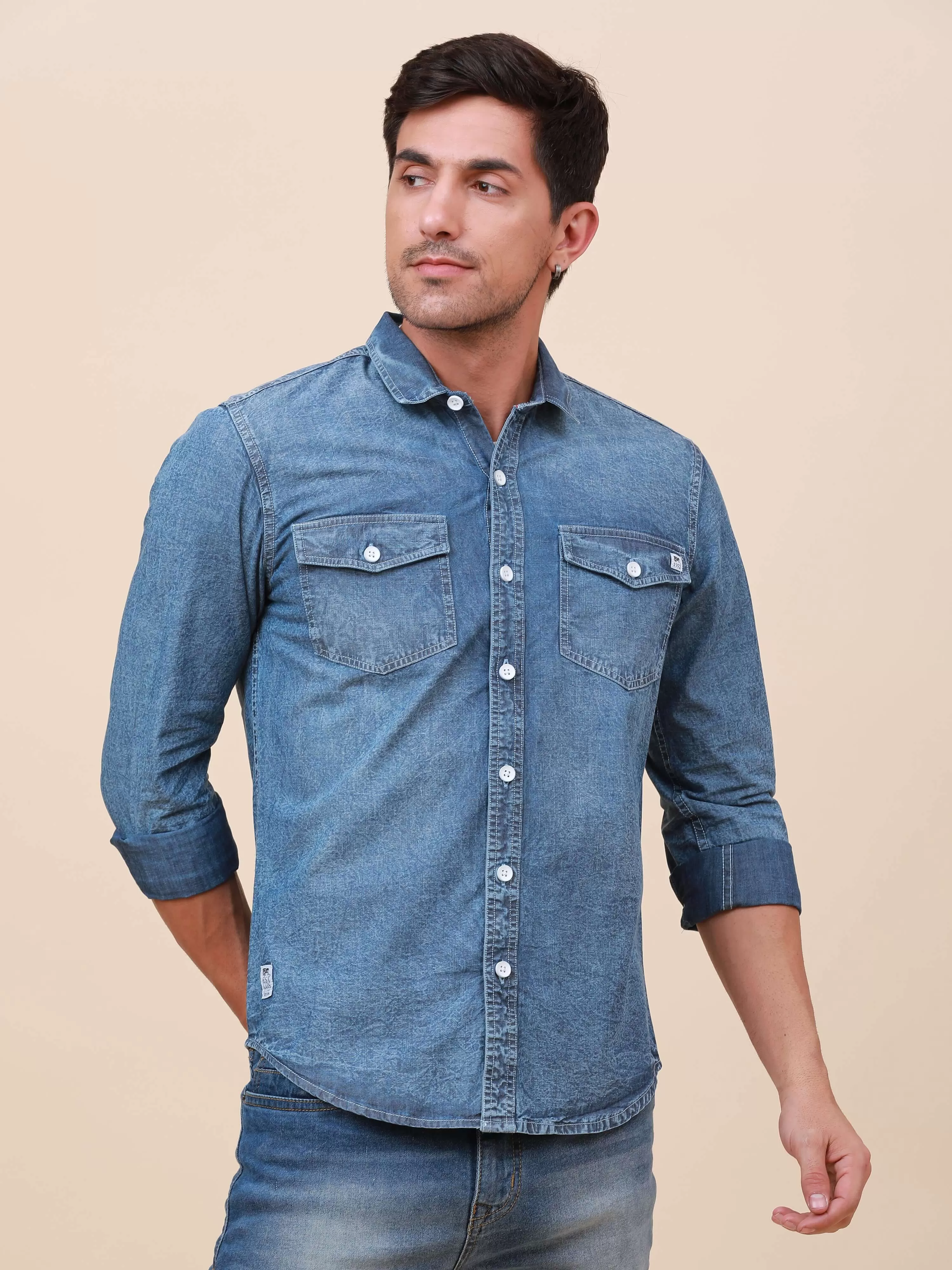 Denim Double Pocket Shirt