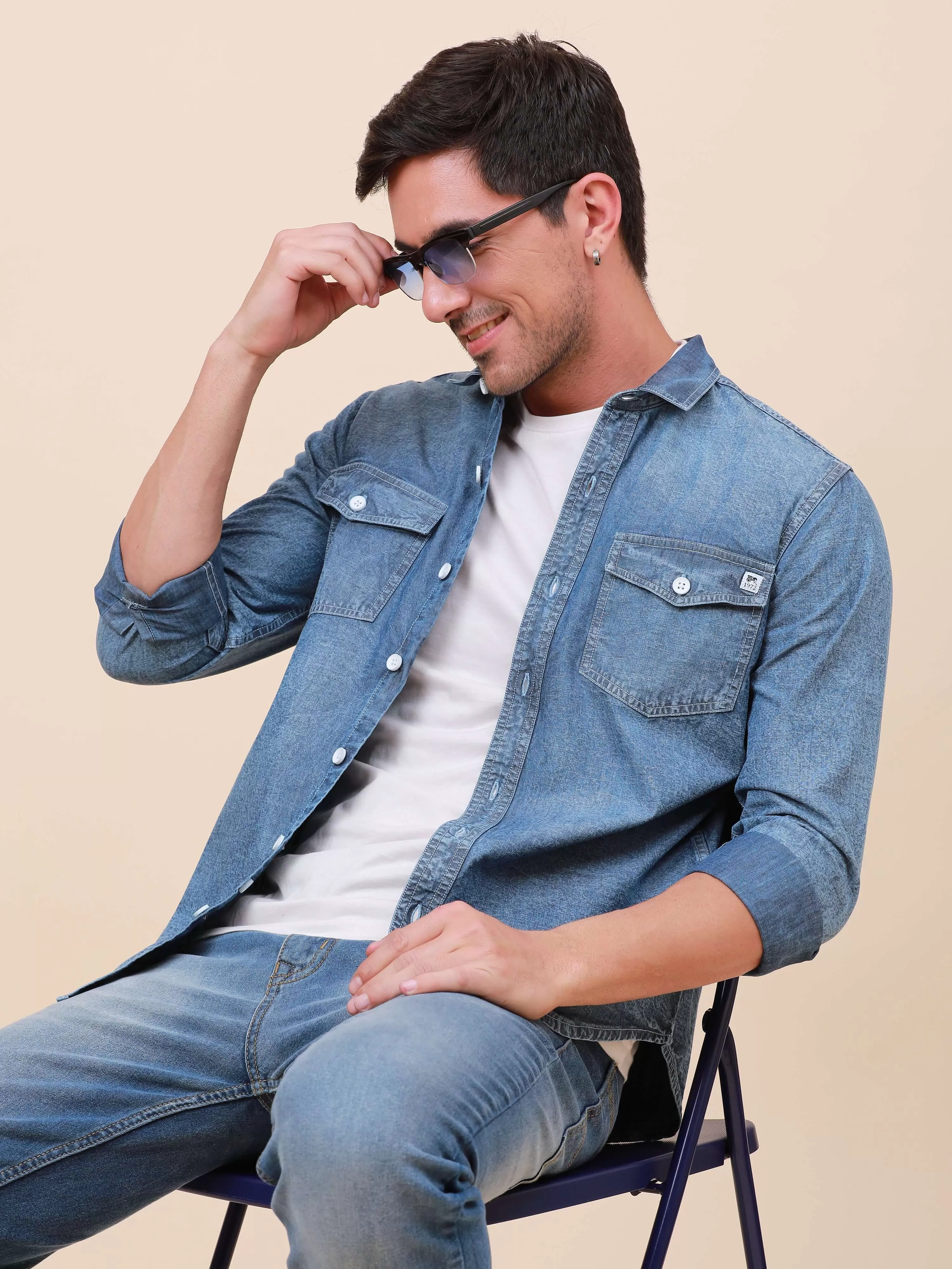 Denim Double Pocket Shirt