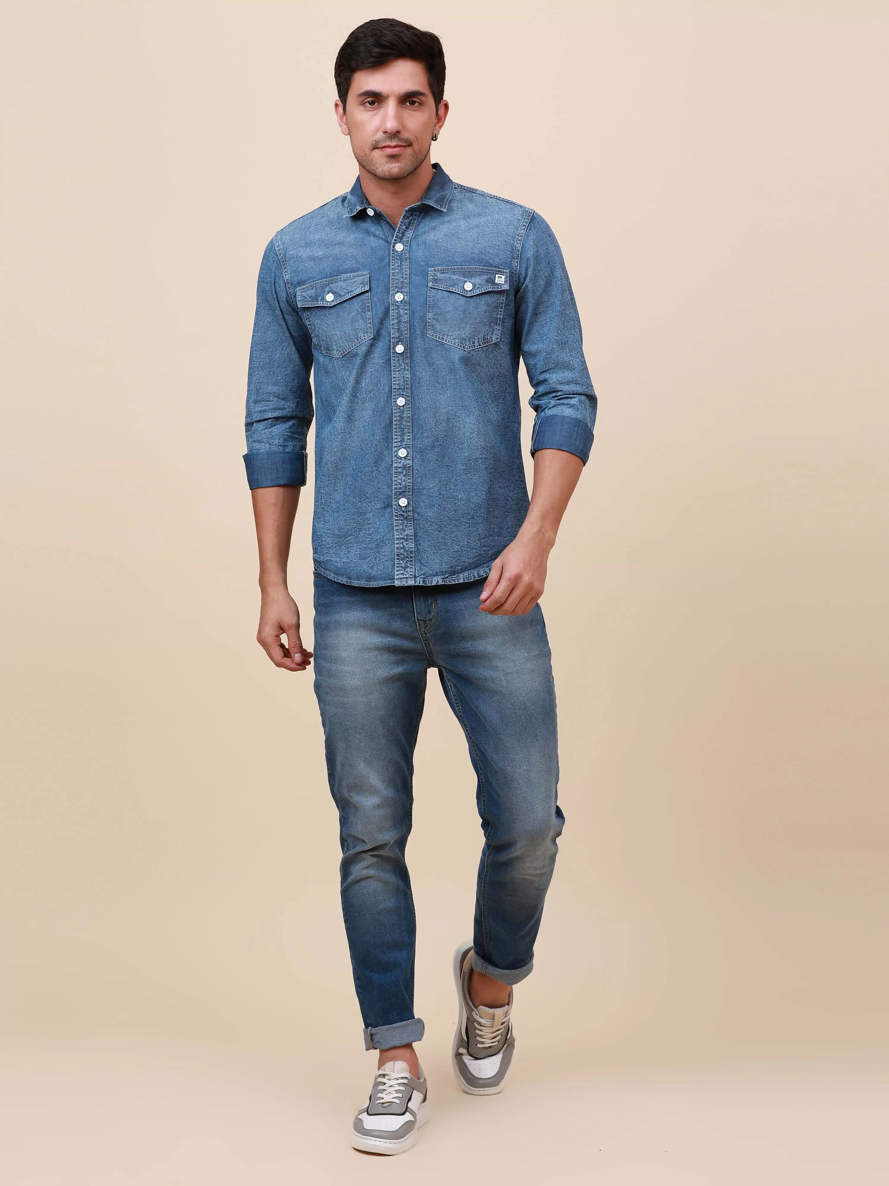 Denim Double Pocket Shirt