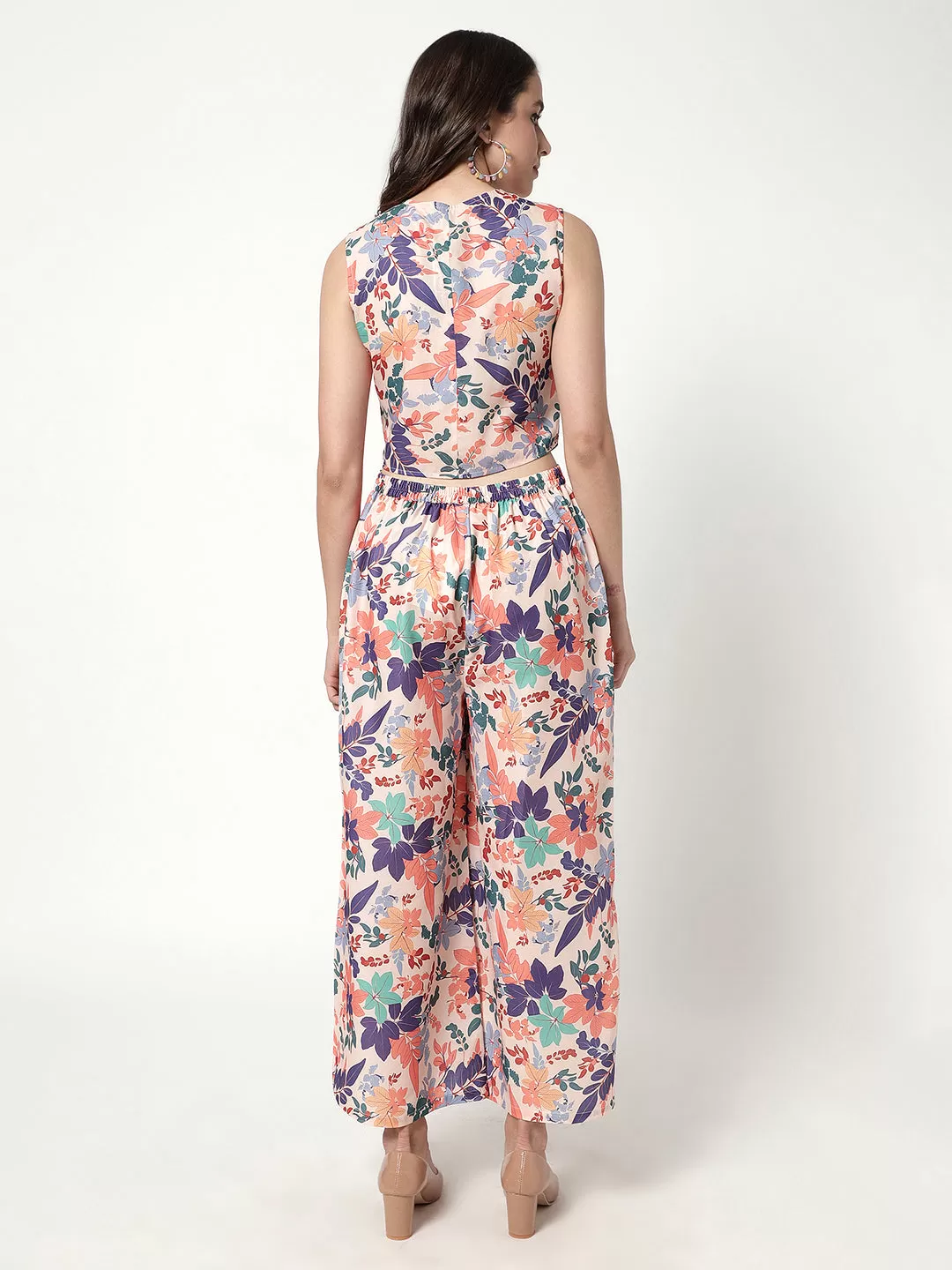 Digital Printed Waistcoat Top With Matching Pants