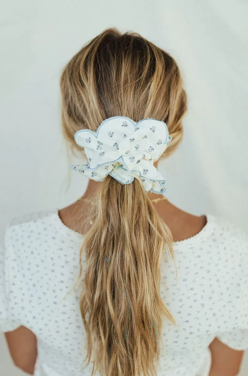 *Double Scalloped Ruffle Scrunchie