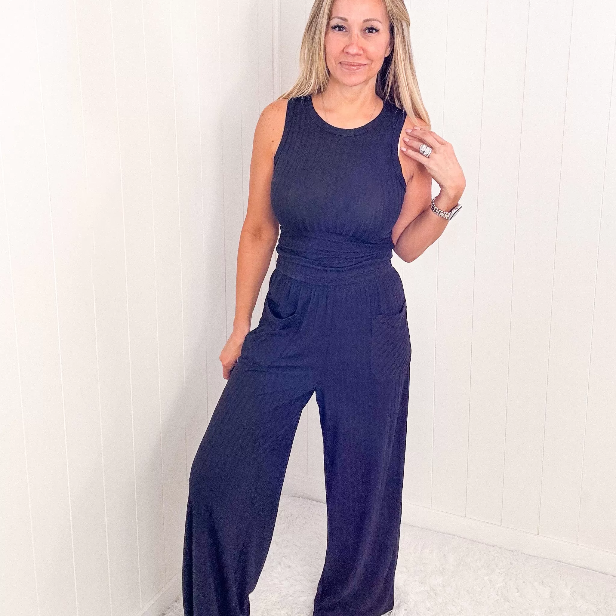 Easy Classy Sassy Ribbed Tank and Wide Leg Pants Sets in 5 Colors