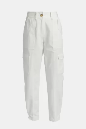 Elian Utility Pants in Washed White