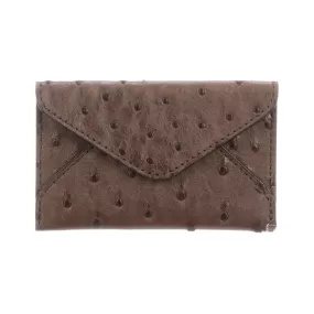 Envelope Card Case – Ostrich :: Sienna