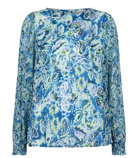 Esqualo 3/4 Sleeve Bayside Blouse | Blue