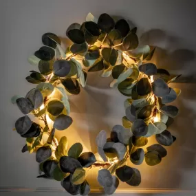 Eucalyptus Wreath with LED Lights