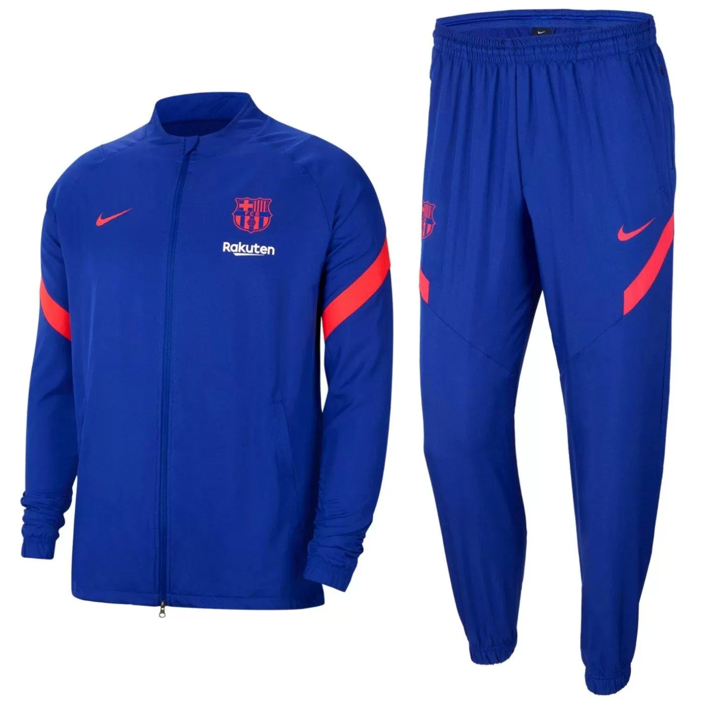 FC Barcelona blue training presentation soccer tracksuit 2021 - Nike