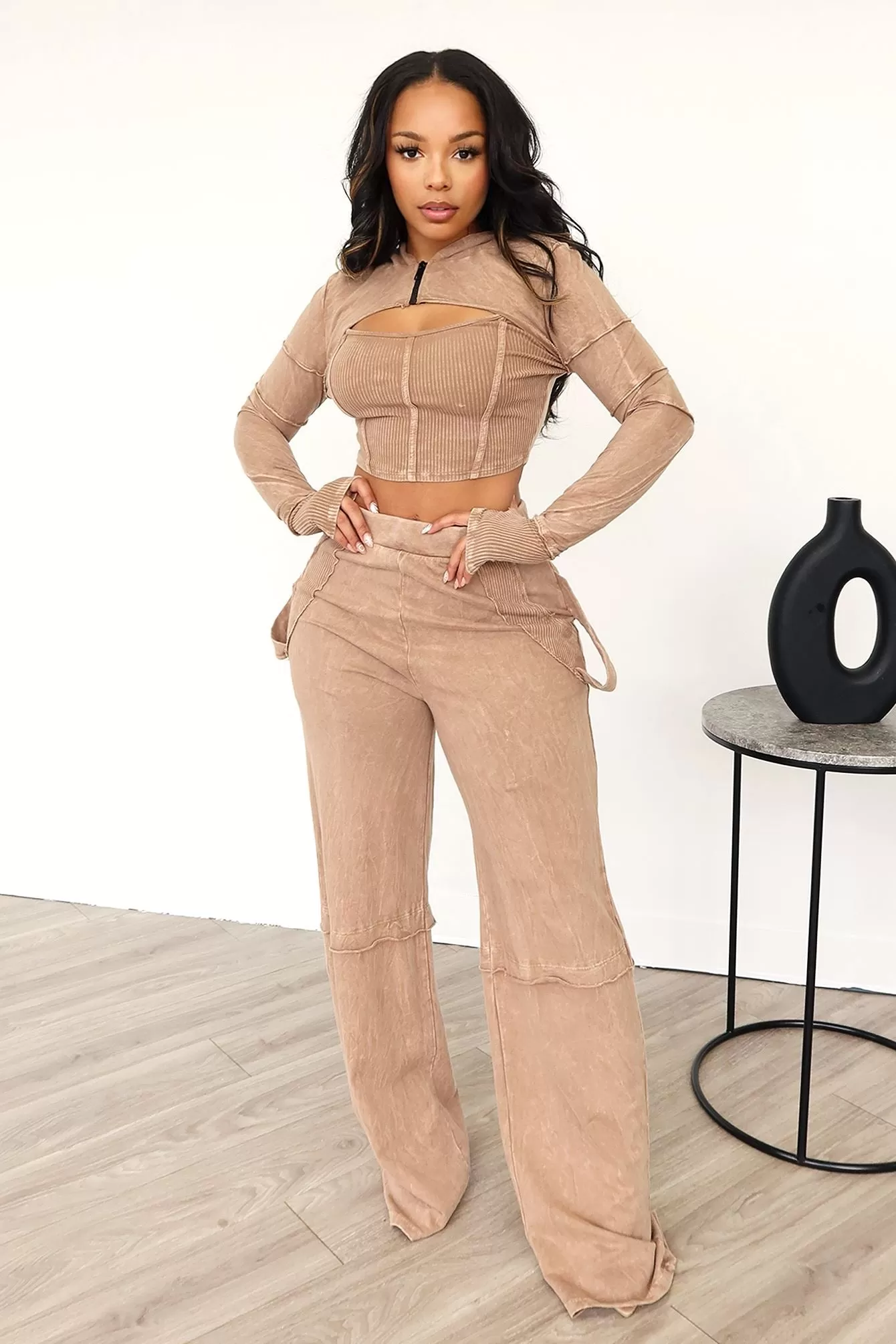 Feeling Fine Washed Hoodie Top & Pants SET