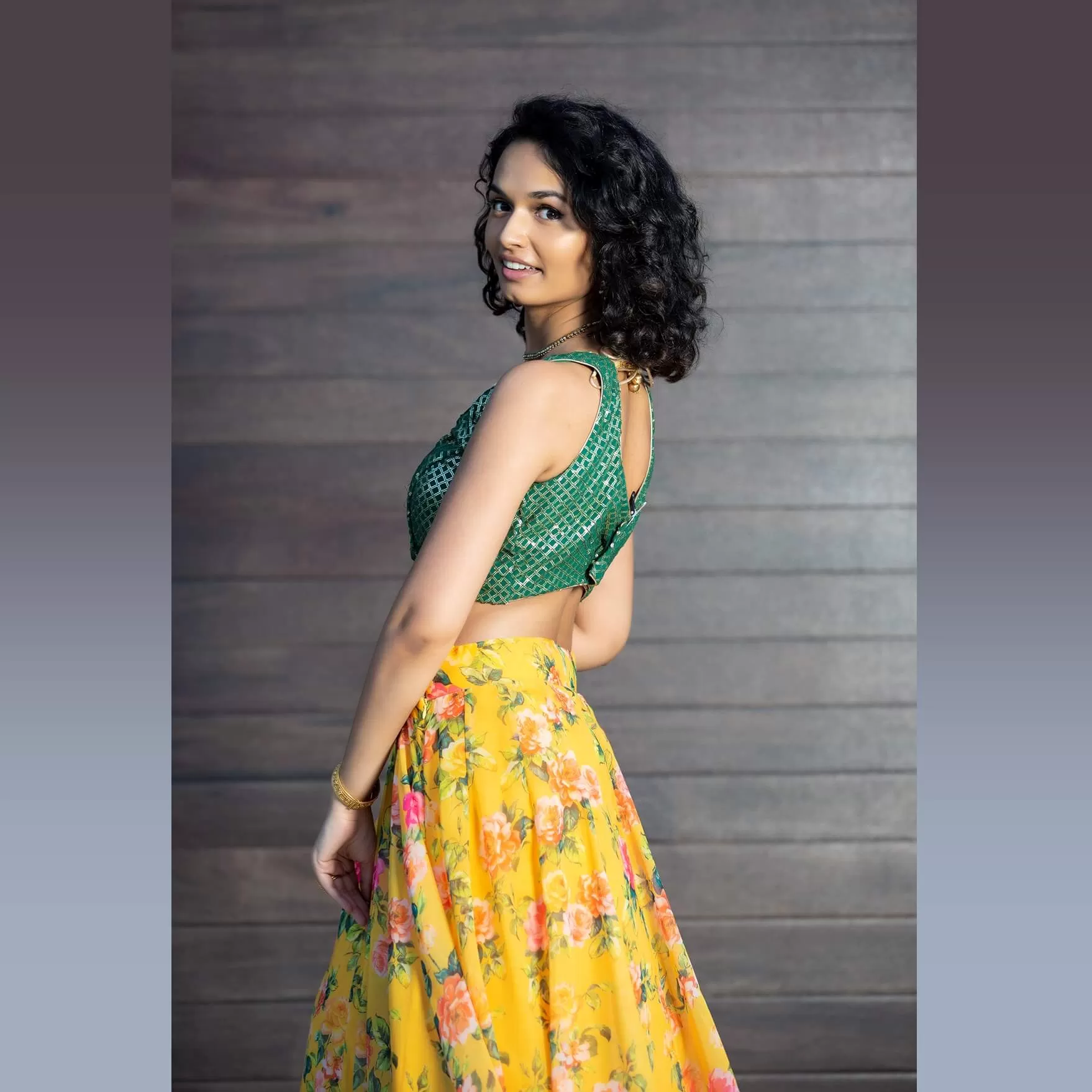 Floral Print Modern Lehenga set