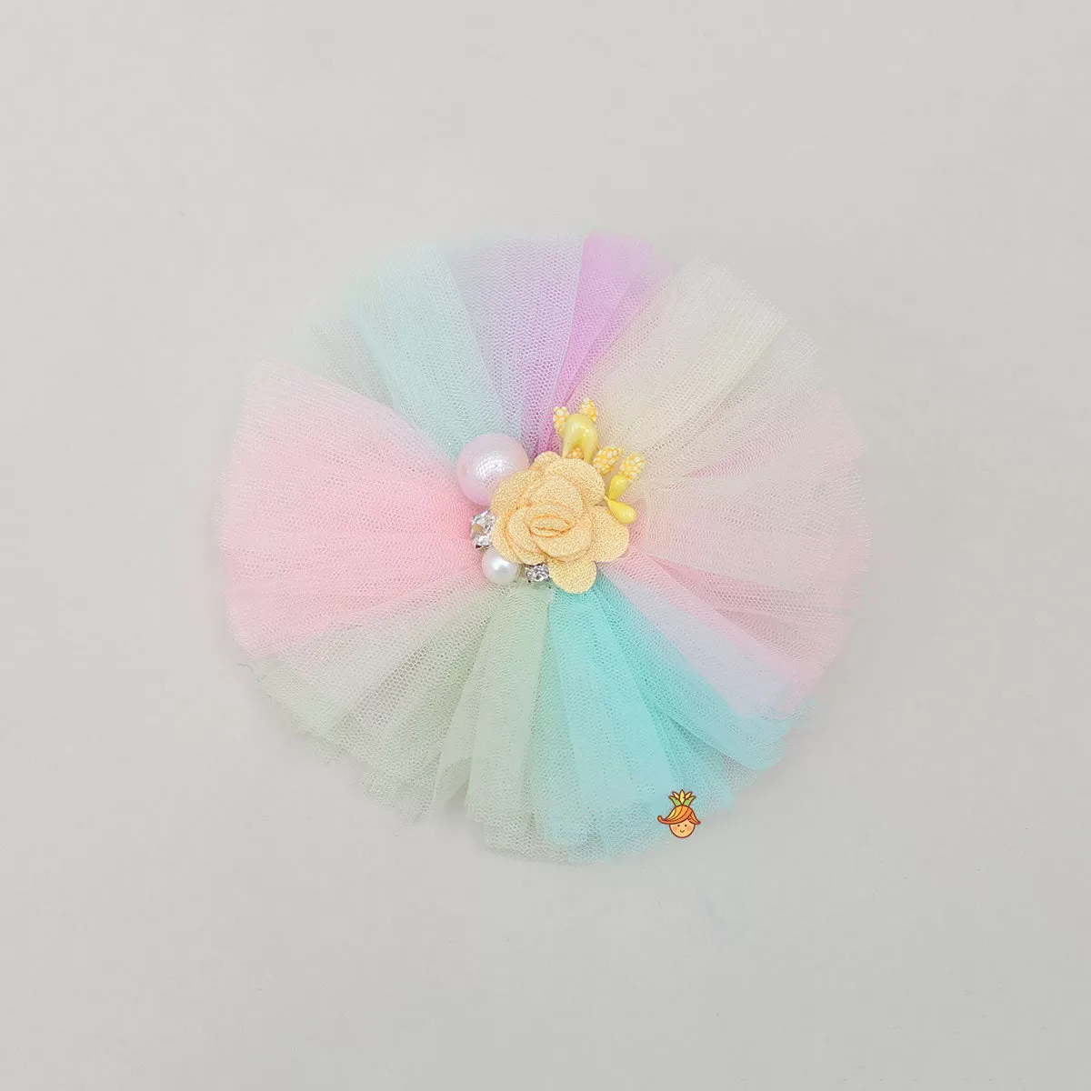 Flower Enhanced Net Multicolour Hair Clip