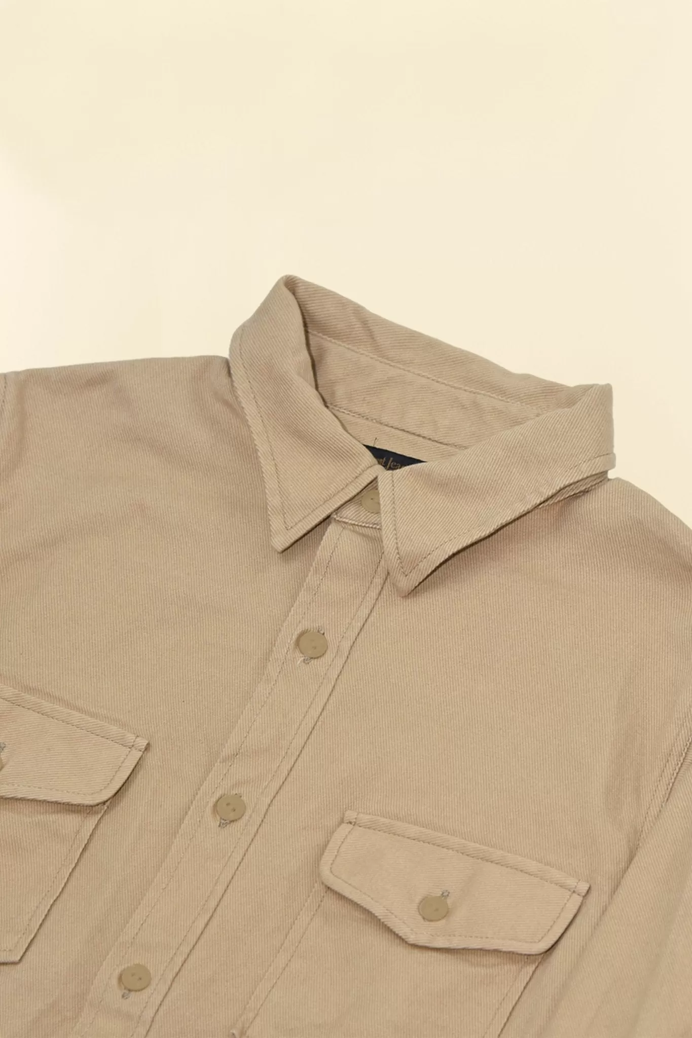 Fullcount Cotton Wool CPO Shirt - Beige