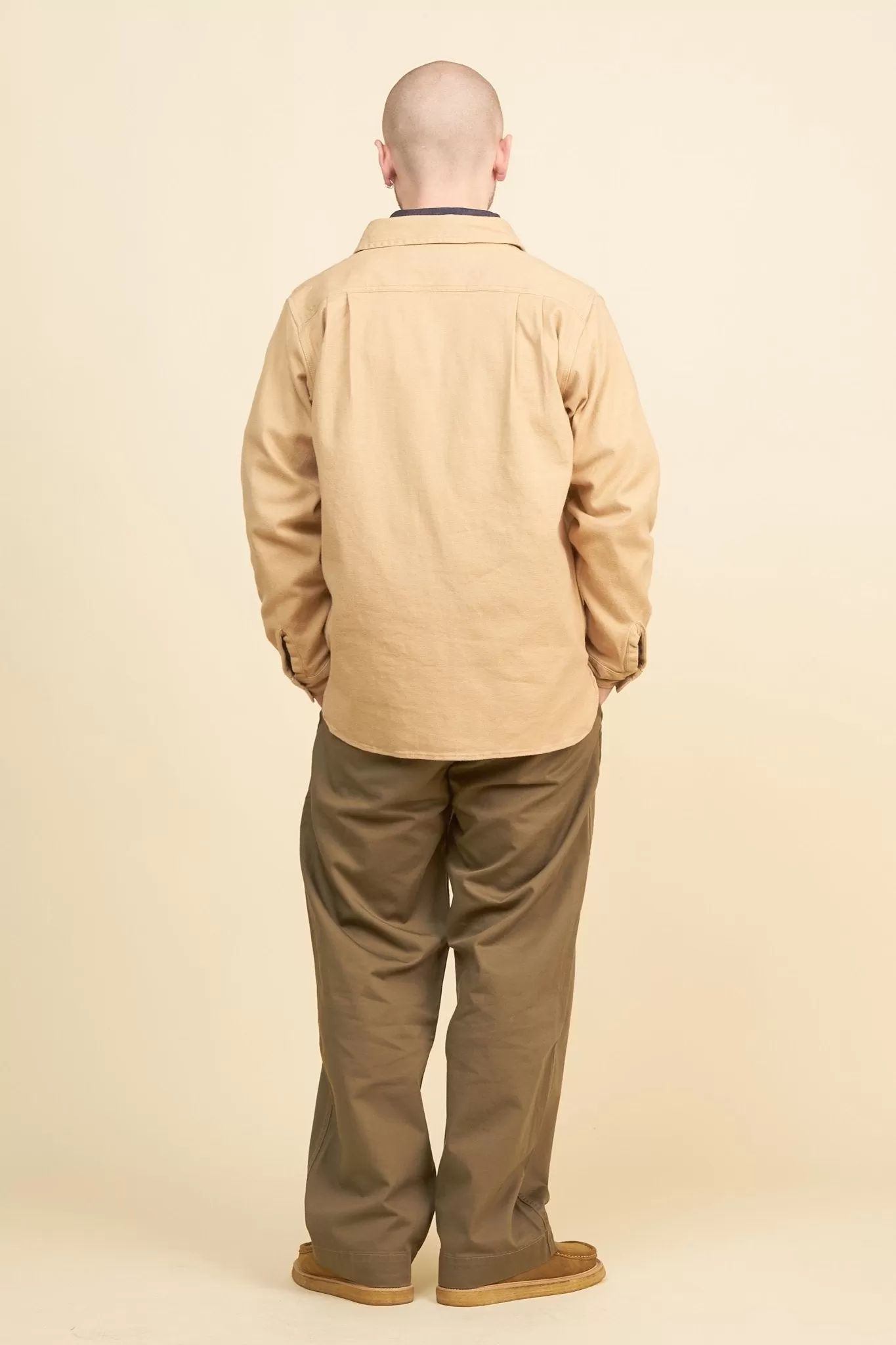 Fullcount Cotton Wool CPO Shirt - Beige