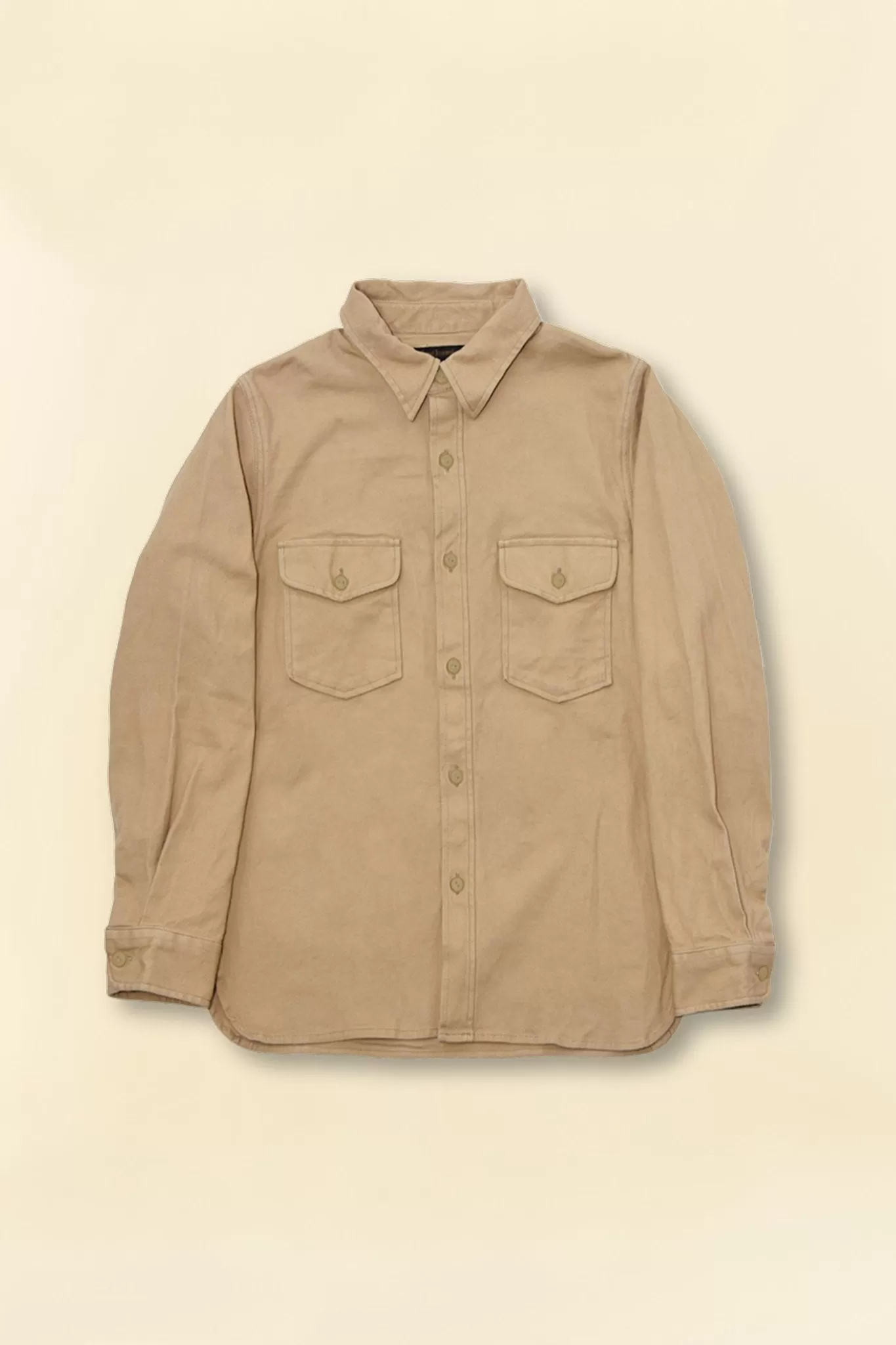 Fullcount Cotton Wool CPO Shirt - Beige