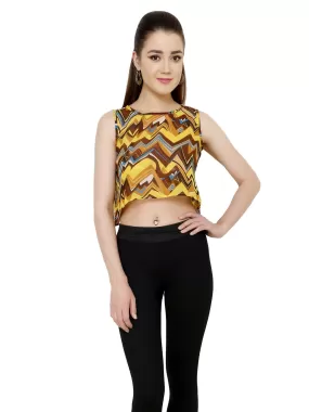 Georgette Printed Crop Top