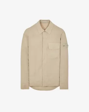 Ghost Piece Comfort Fit Overshirt Beige