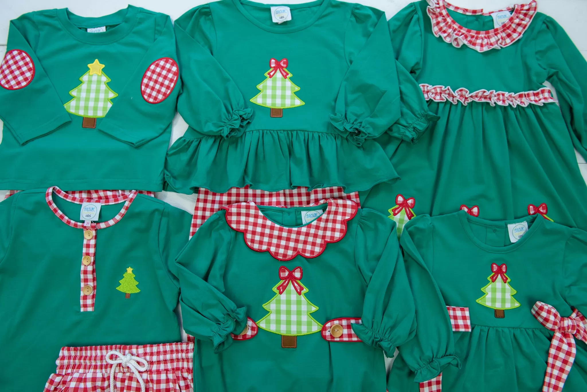 Girls Applique Christmas Tree Dress