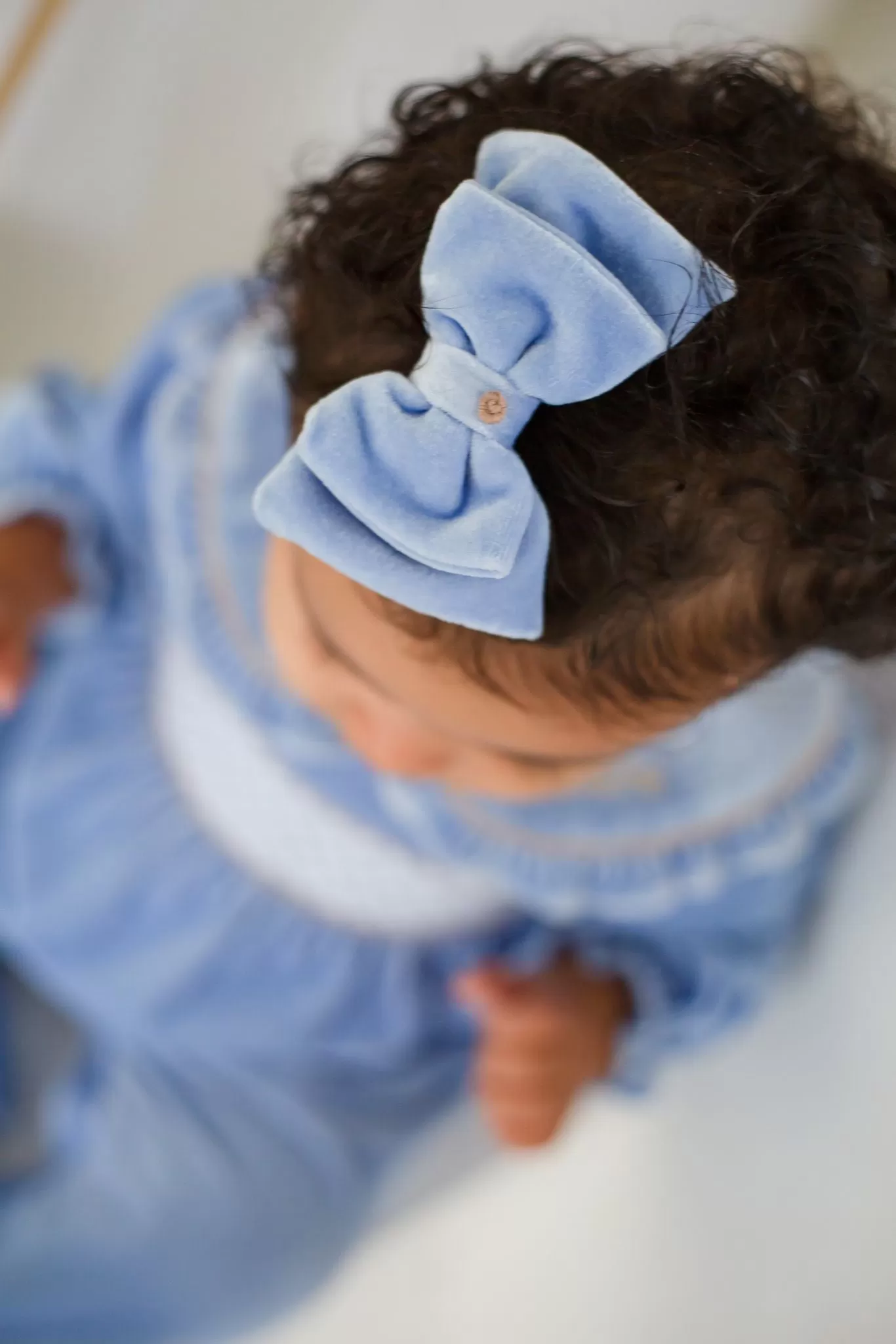 Girls Blue Luxe Hairbow