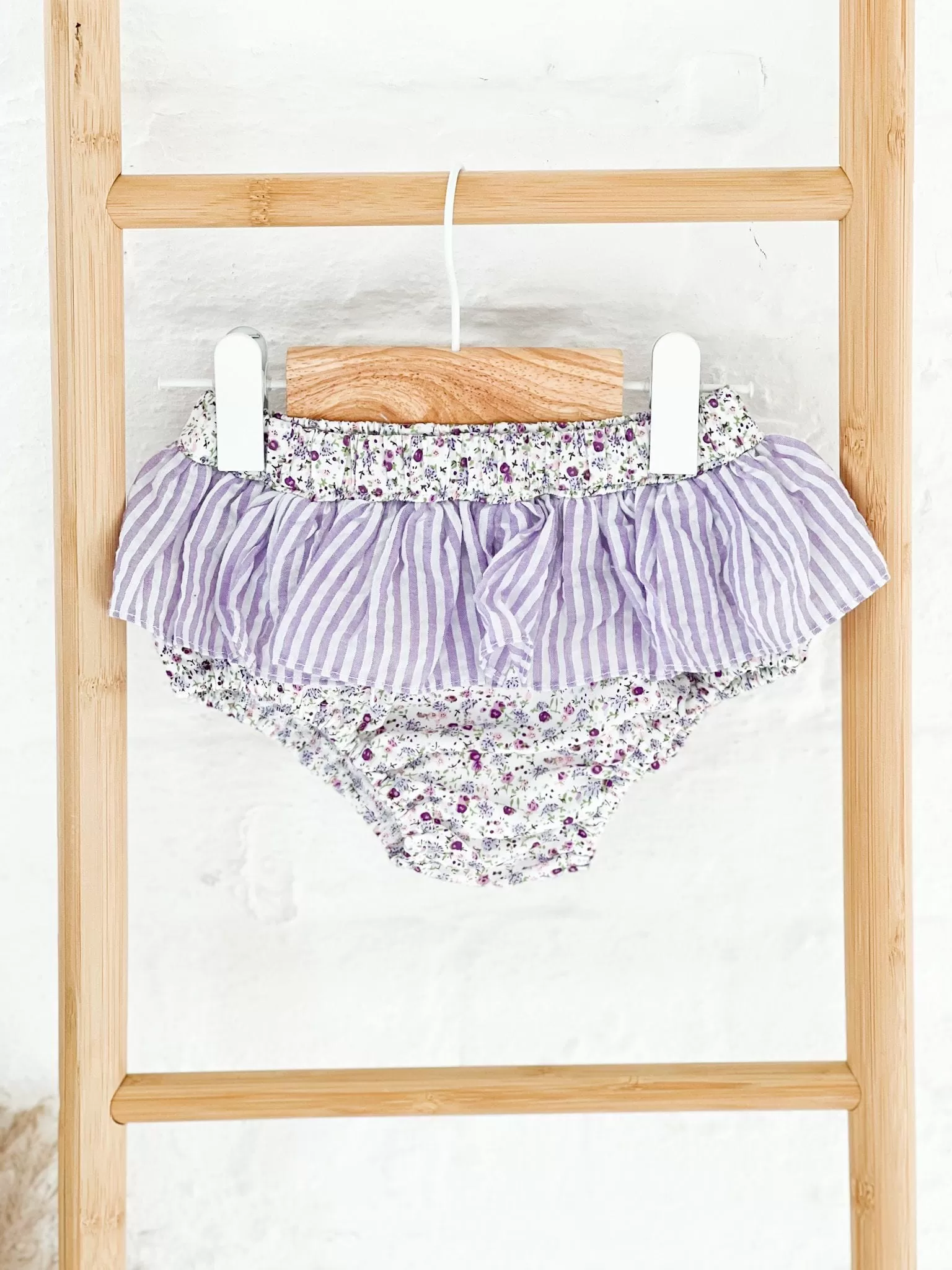 Girls Lilac Ditsy Print Swim Knickers