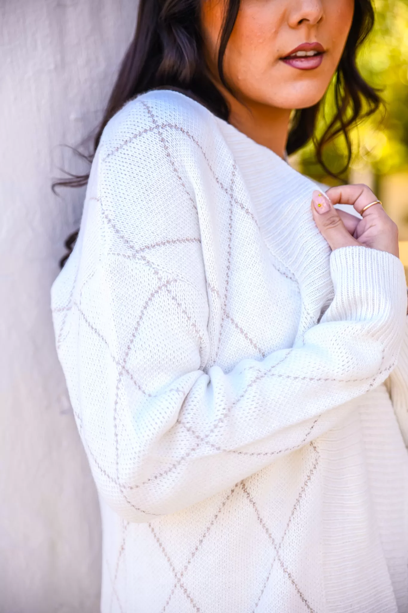 Golden Hour Knit Cardigan - Ivory/Gold