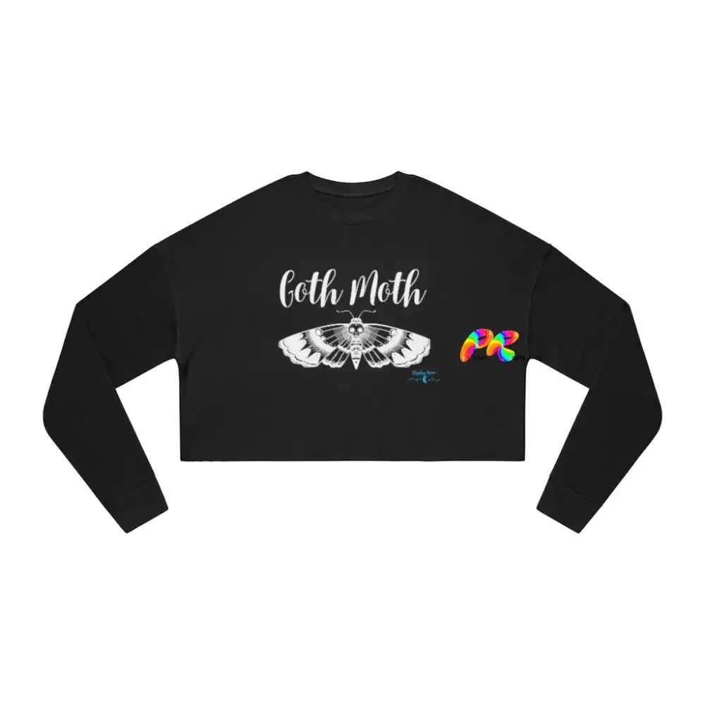 Goth Moth Women's Cropped Sweatshirt