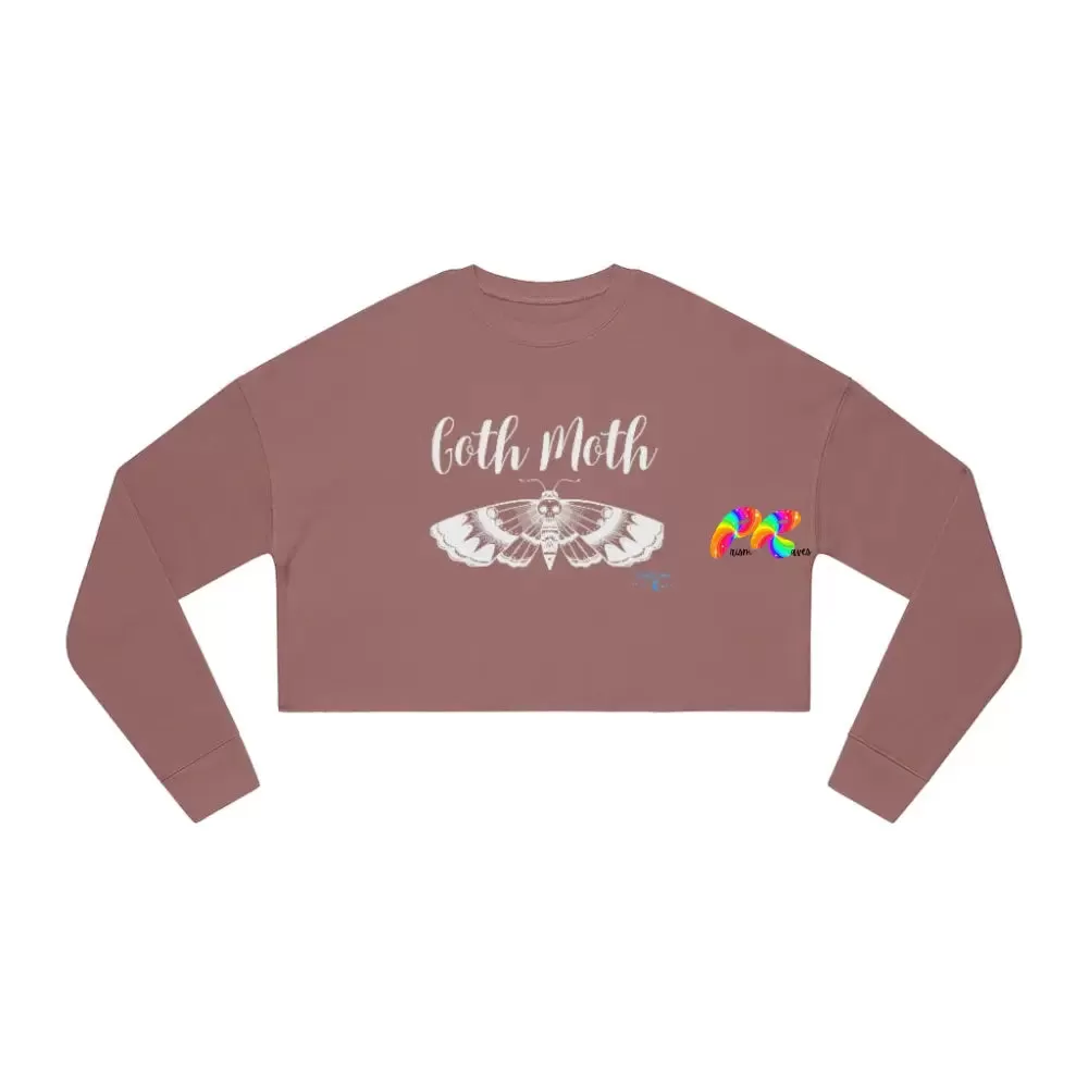 Goth Moth Women's Cropped Sweatshirt