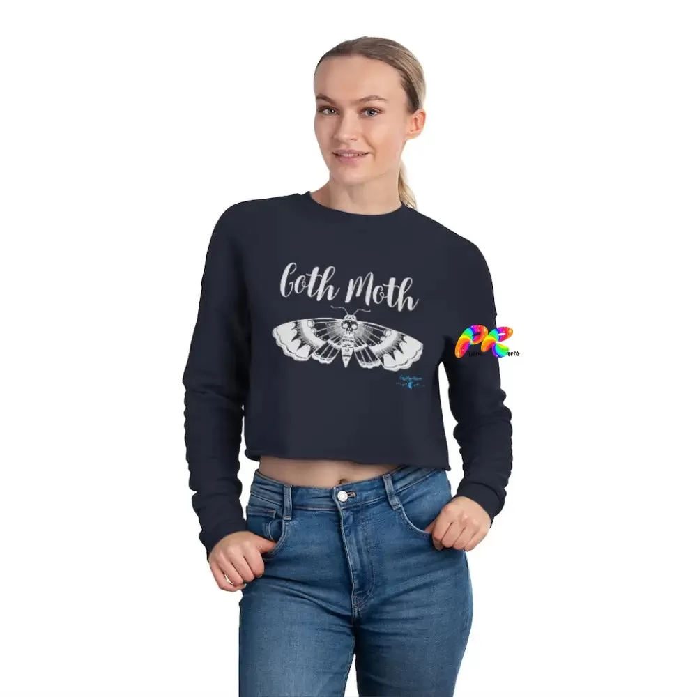 Goth Moth Women's Cropped Sweatshirt