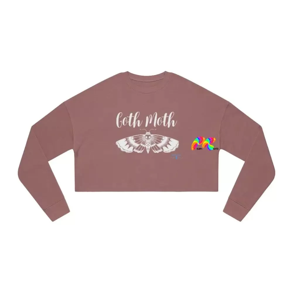 Goth Moth Women's Cropped Sweatshirt