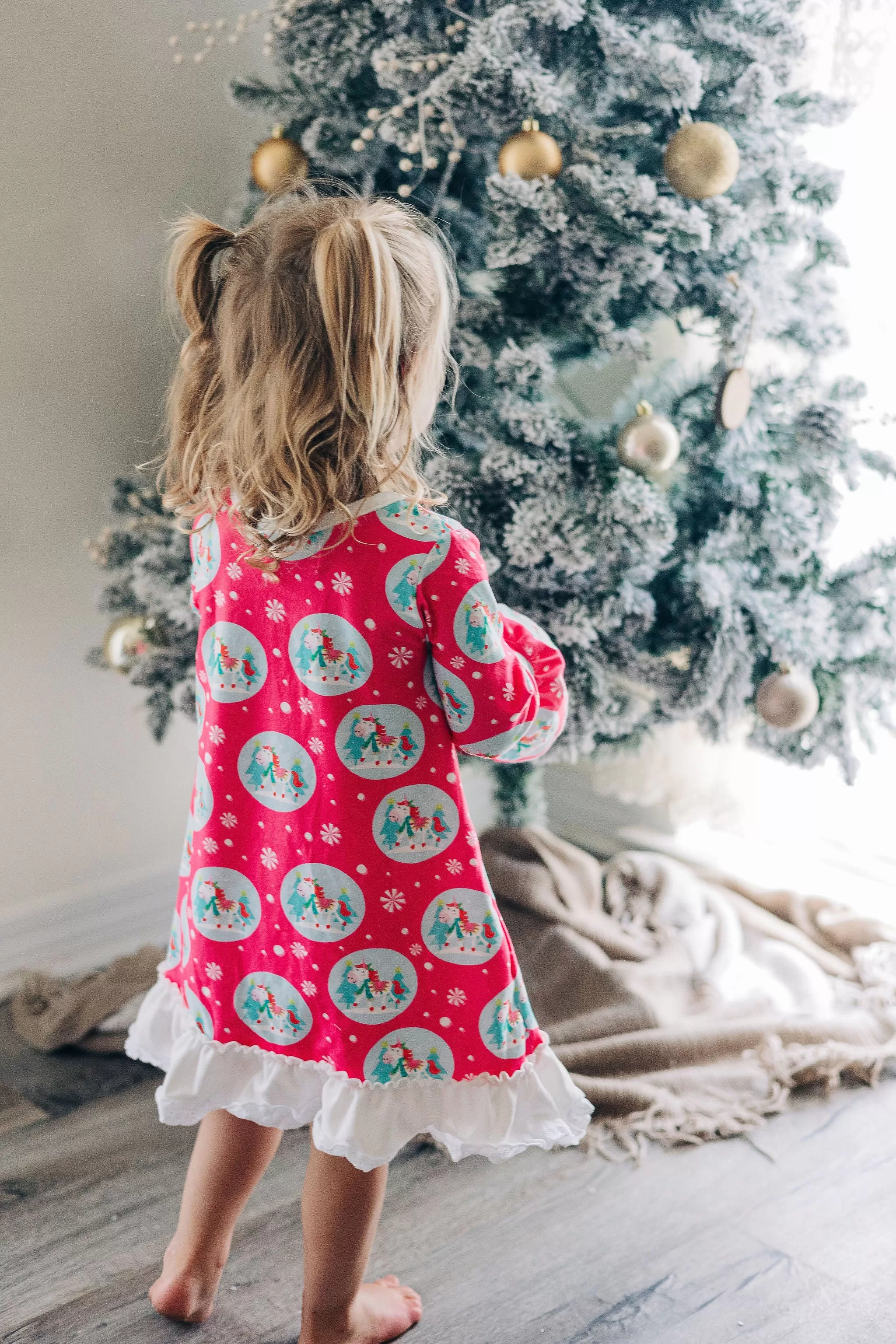 Gown with Bloomers - Christmas Unicorn