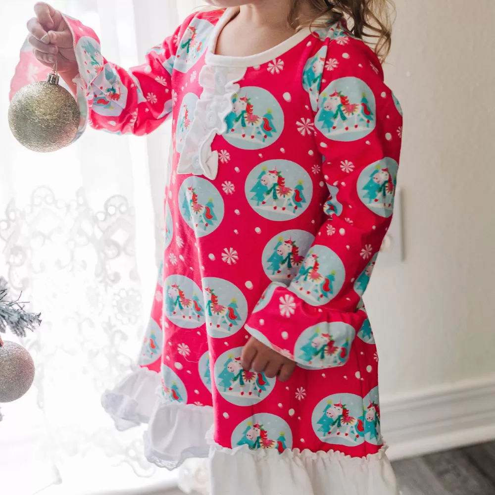 Gown with Bloomers - Christmas Unicorn