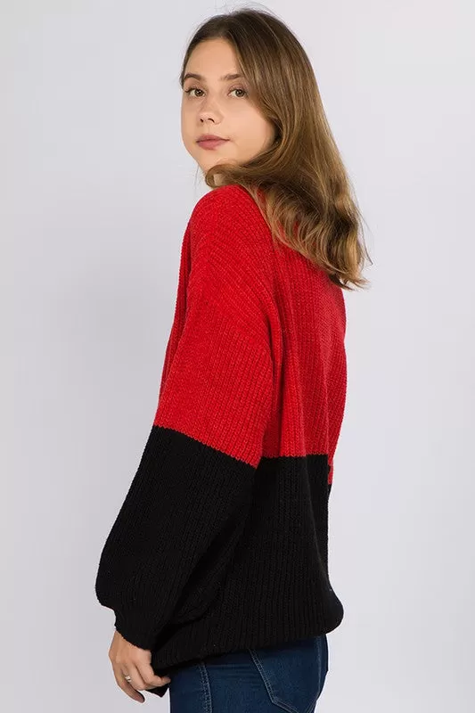 Grace Color Block Pullover Top