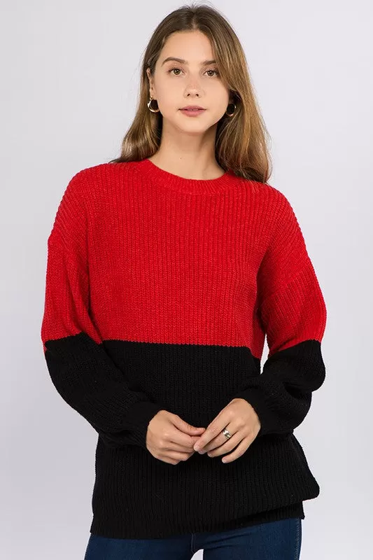 Grace Color Block Pullover Top