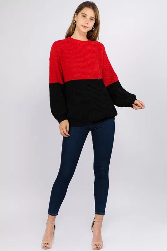 Grace Color Block Pullover Top