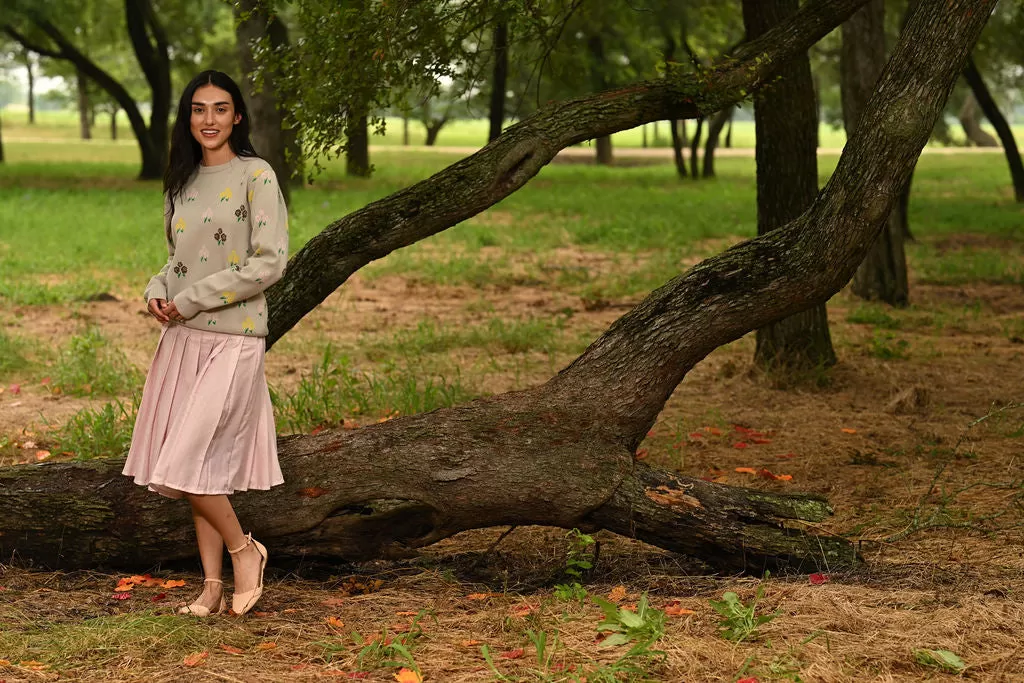 Grace Pleated Skirt - Pink 