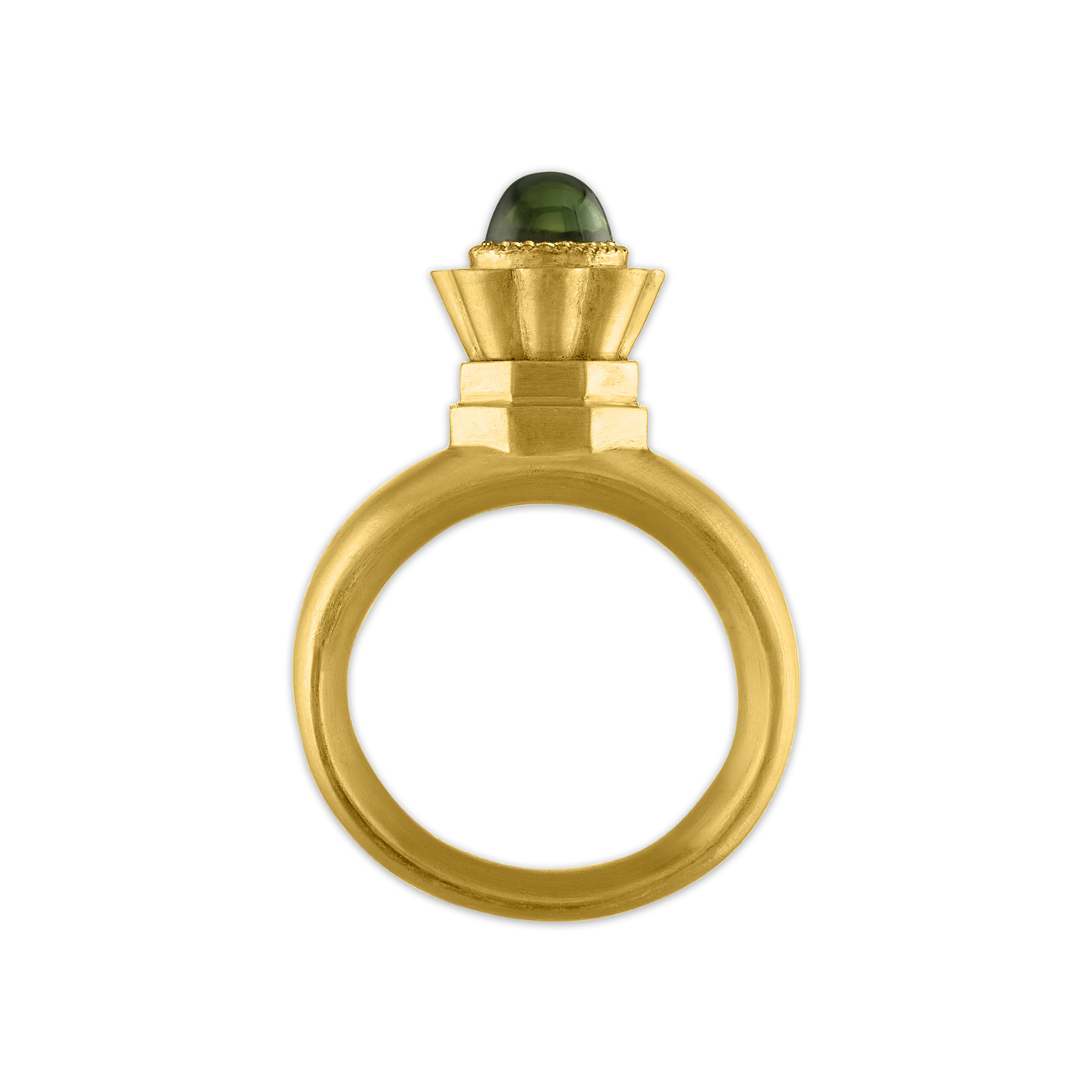 Green Tourmaline Turris Ring