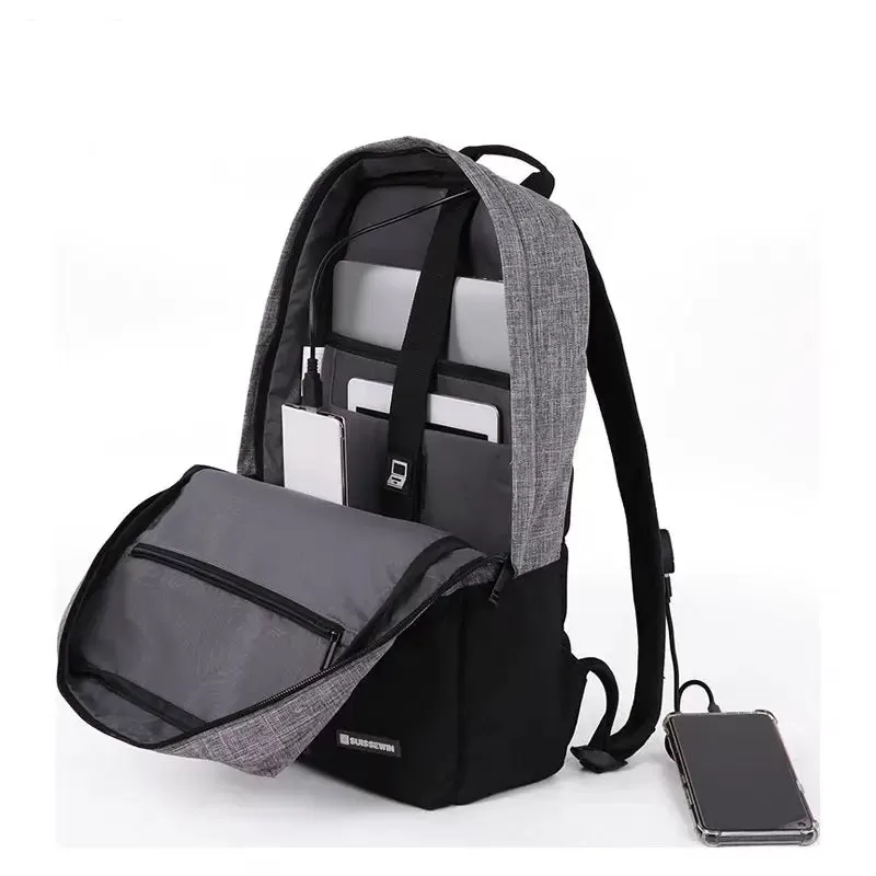 Grey Laptop Backpack For Boys And Girls 4023