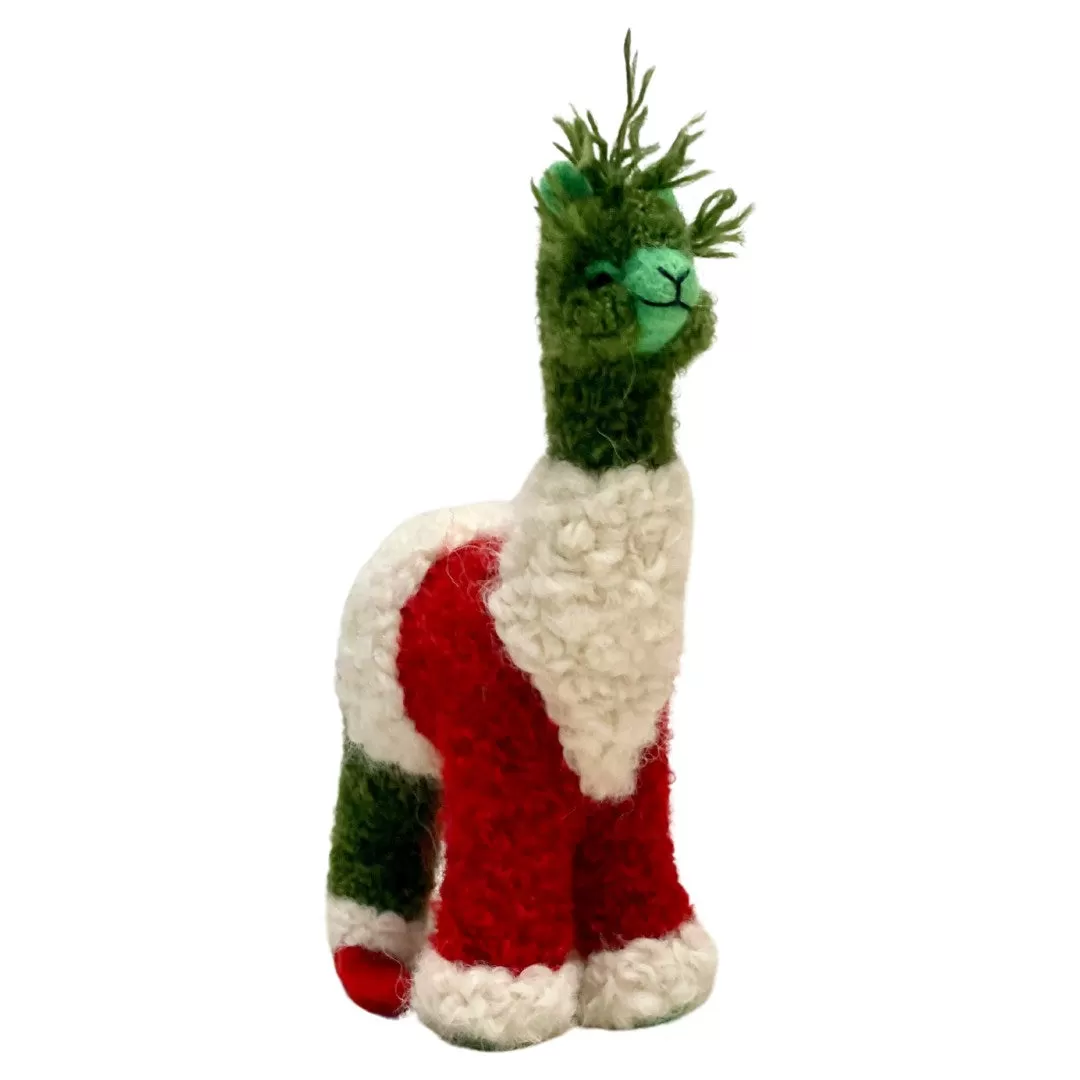 Grinch Alpaca Ornament