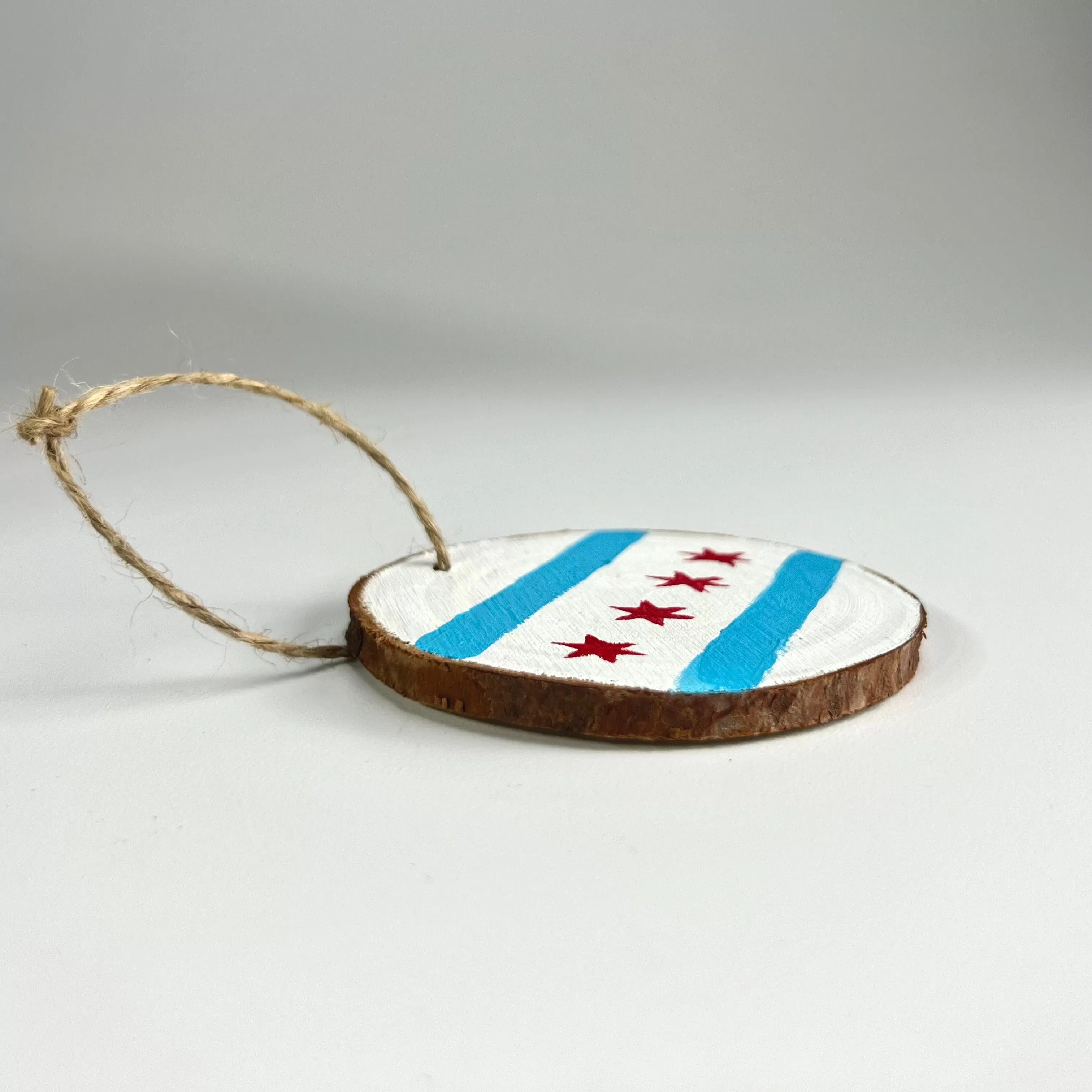 Hand Painted Chicago Wood Ornament