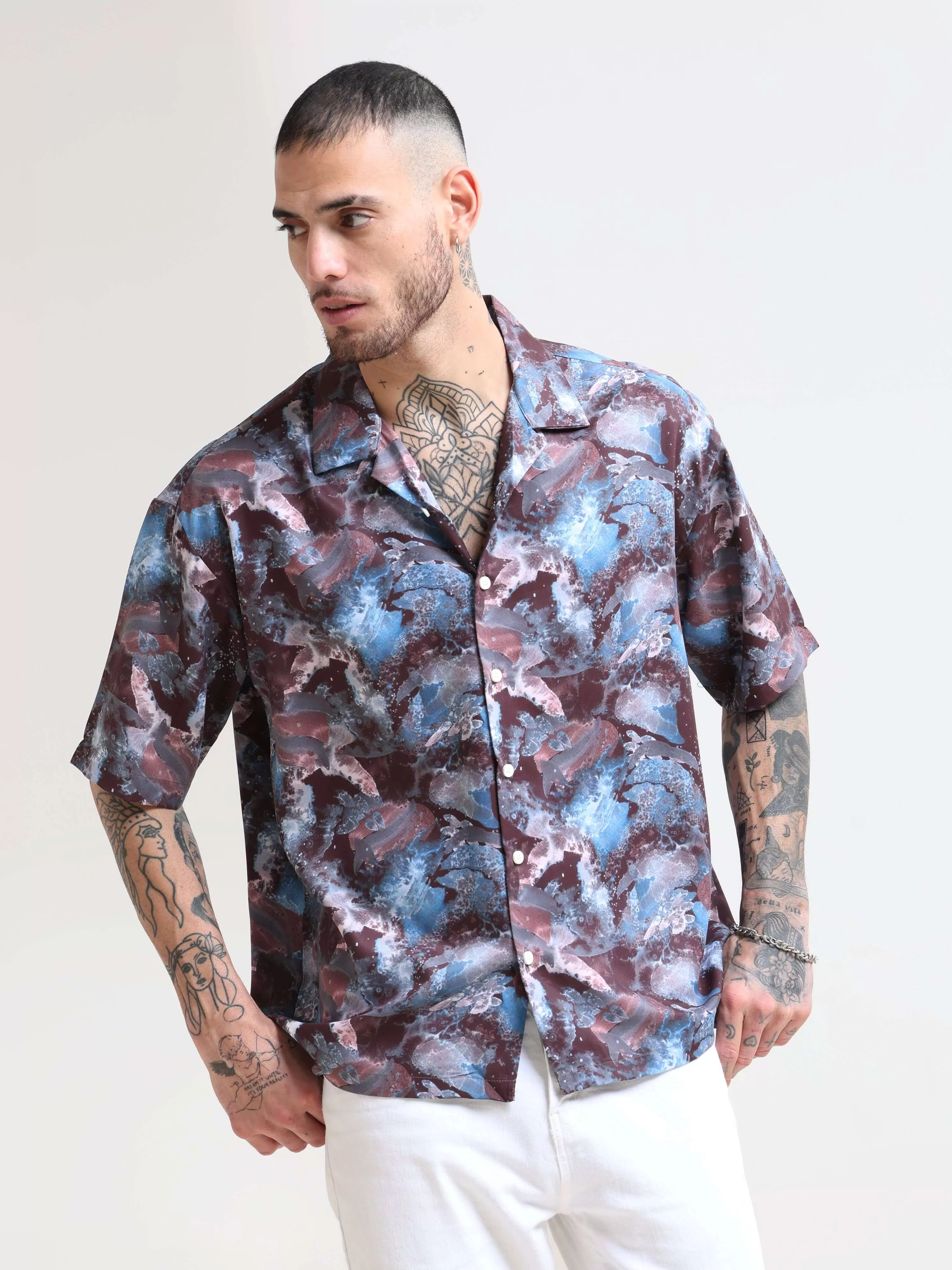 Hawaiian Island Oversized Shirt