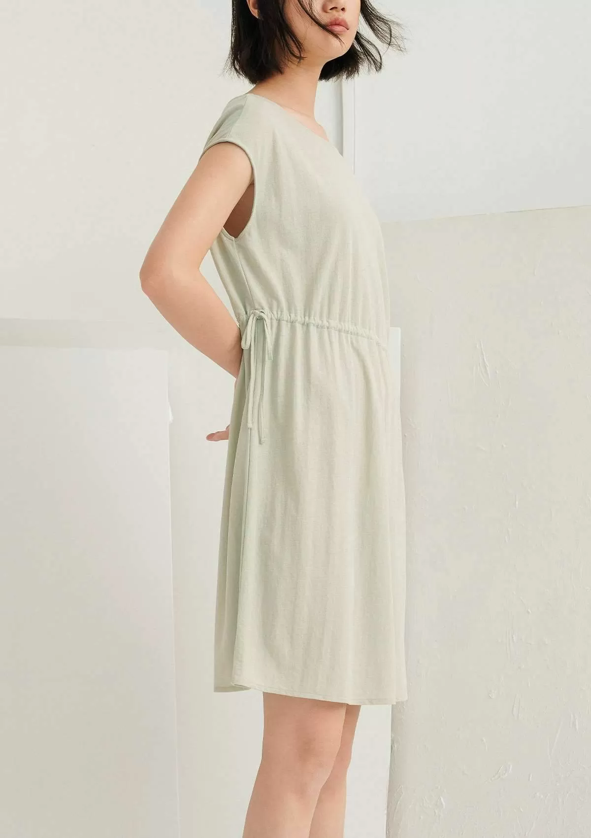 HSIA Sleepdress with Waist Drawstring and Seamless Shoulder Design