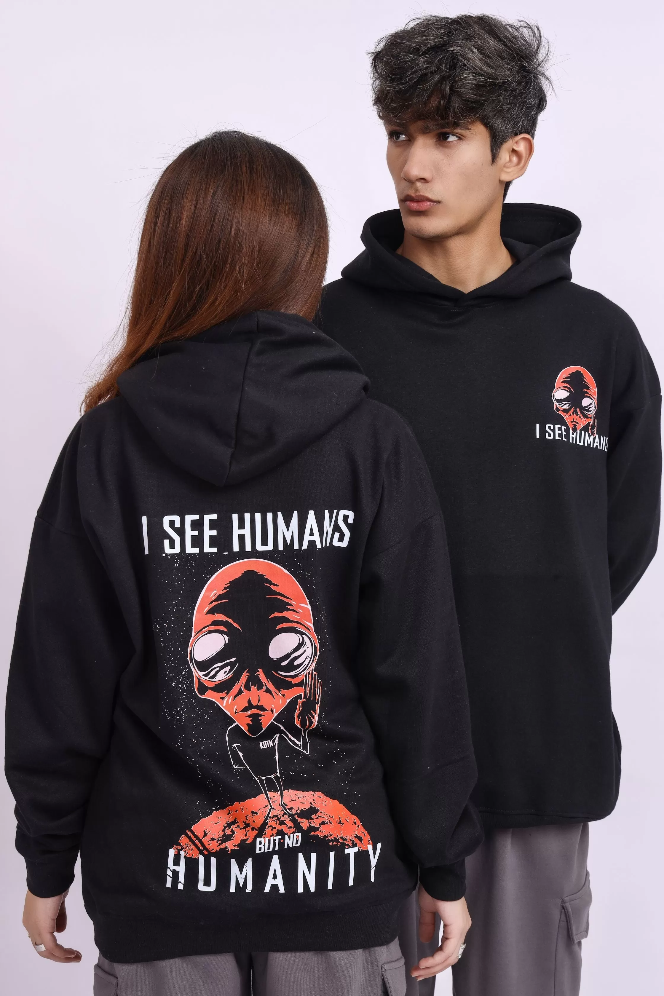 Humanity Black Oversized Hoodie